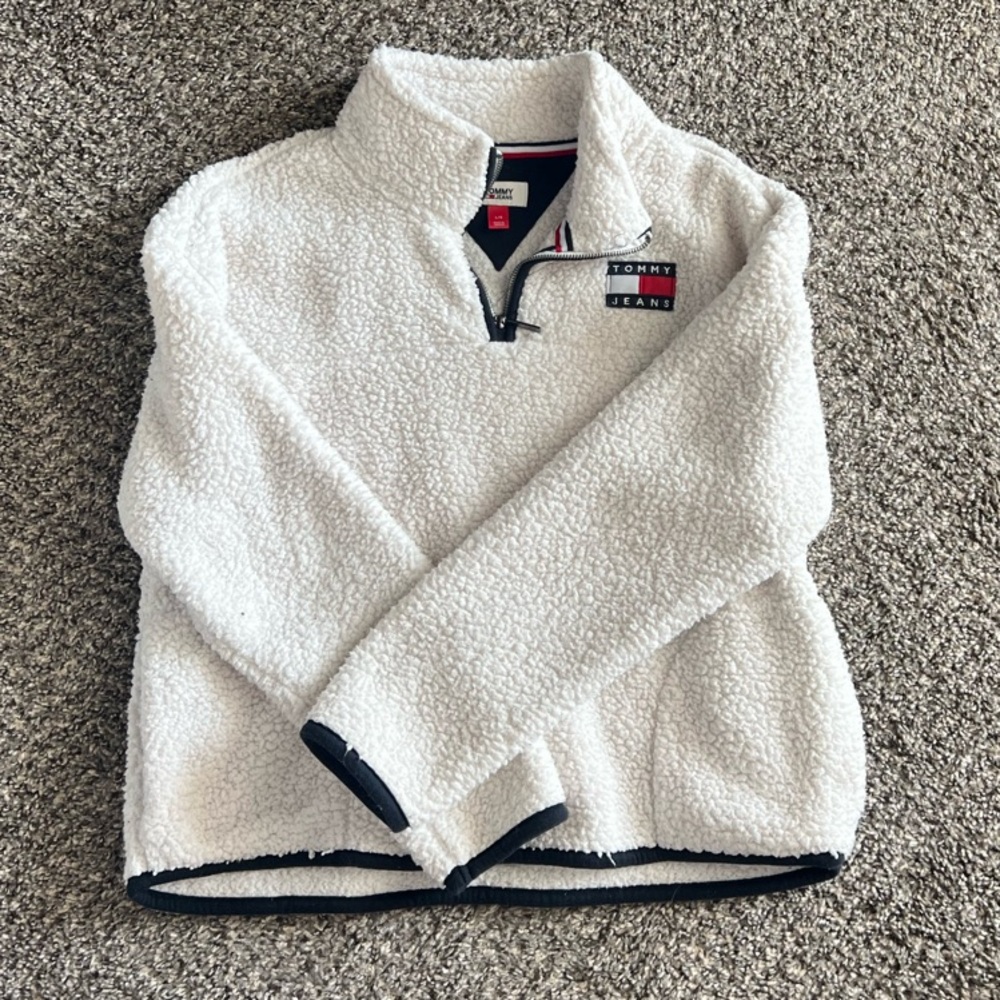 Tommy Hilfiger White Sherpa Sweatshirt